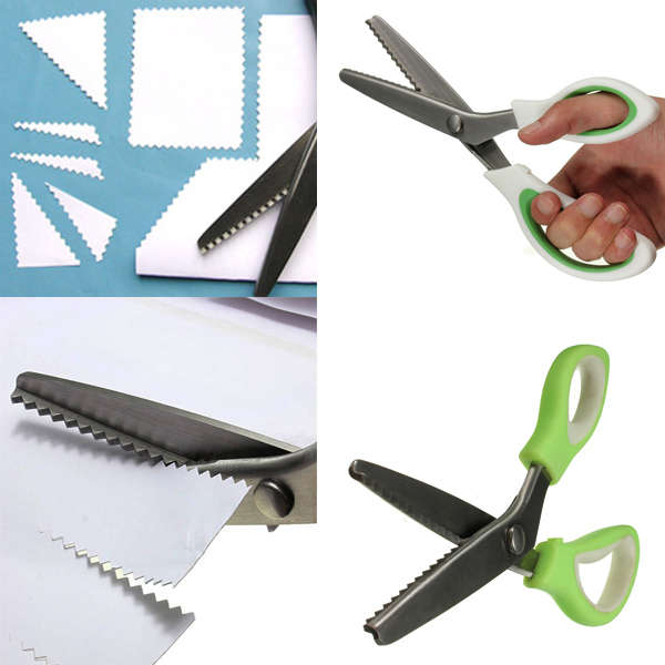 Teeth Pattern Leather Tailor Scissor DIY Handwork Stainless Steel Sewing Scissors
