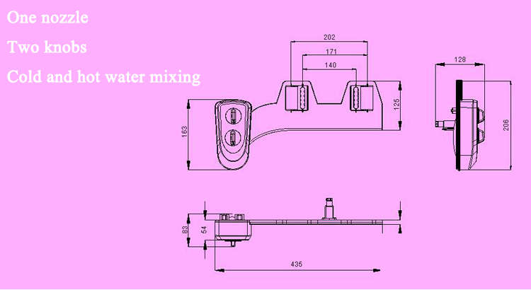 Smart Toilet Bidet Flushbonading Female hygeian Flushing Device