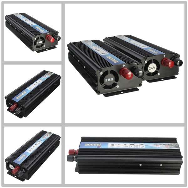 2000W Car Vehicle USB DC 12V 24V to AC 220V Power Inverter Adapter Converter