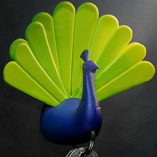 Peacock Wall Magnetic Key Holder Peacock Spread Its Wings Keychain Walls Storage