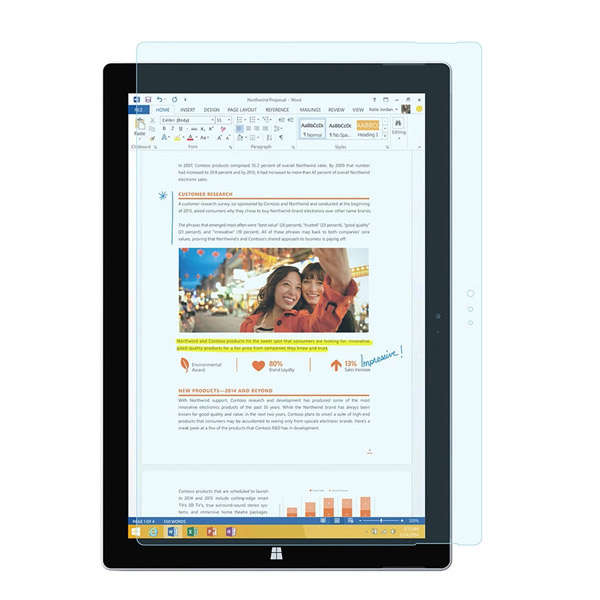 Tempered Glass Screen Protector Film Cover For Microsoft Surface3 10.8 inch 2.5D