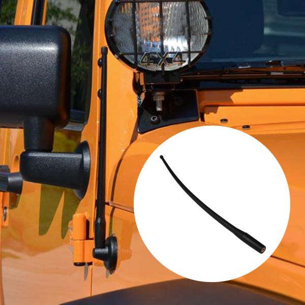 Black 13 inch FM AM Signal Antenna Aerial for Jeep Wrangler JK 07-16