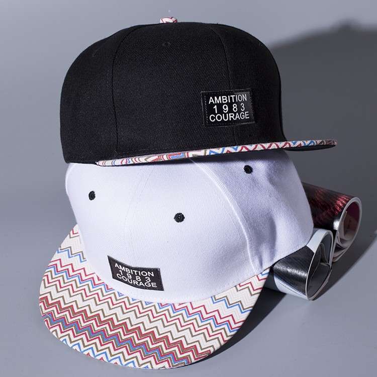 Unisex Men Women Colorful Wave Ambition Pattern Snapback Adjustable Baseball Cap Hip Hop hats