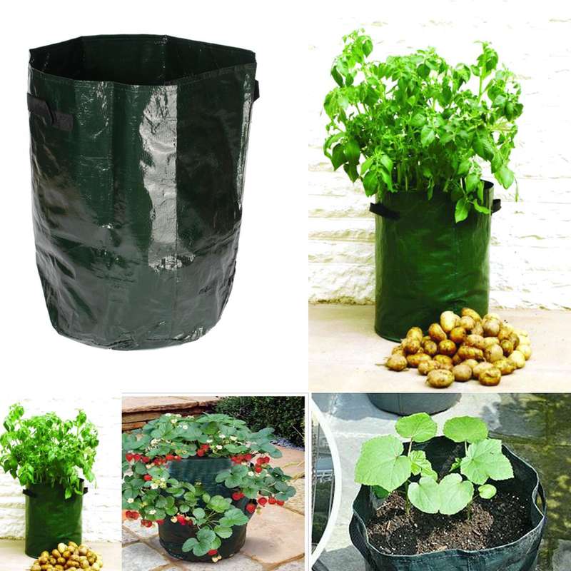 2pcs Graden Vegetable Grow Planter Balcony Potato Cucumber Planting Bags