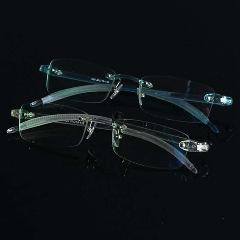 Rimless Transparent Flexible Eyeglass Retro Glasses Spectacles Frame Plastic