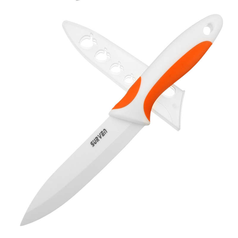 SURVEN 5 Inch Ceramic Knife Paring Fruit Vegetable Utility Chef Ceramic Knife