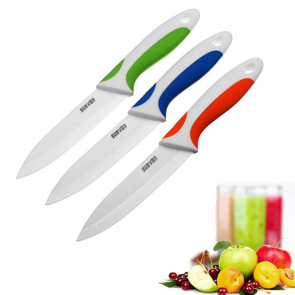 SURVEN 5 Inch Ceramic Knife Paring Fruit Vegetable Utility Chef Ceramic Knife