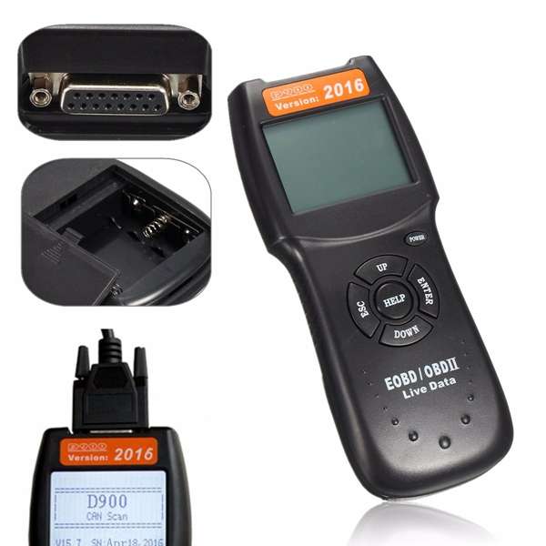 Car OBD2 EOBD CAN Fault Code Reader Scanner D900 Diagnostic Scan Tool