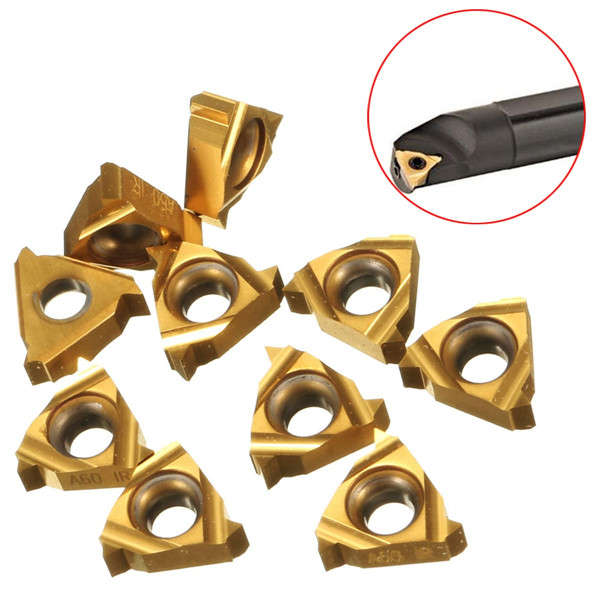 10pcs 11IR A60 Carbide Insert Internal Threading Insert For Turning Tool Holder Boring Bar