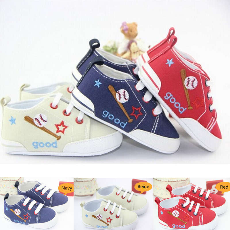 Baby Lace Up Sneakers Soft Sole Crib Shoes Infant Prewalker Boy Girl Toddler
