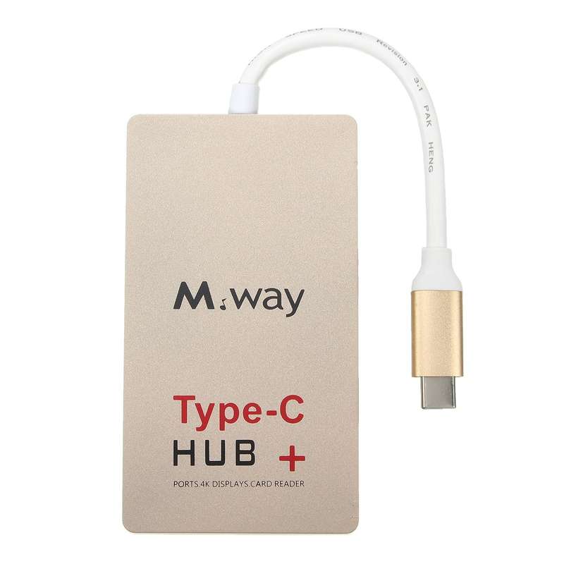 M.Way USB 3.1 Type-C to 4k HDMI USB 3.0 HUB USB-C Charger SD Card Reader Adapter * FREE SHIPPING