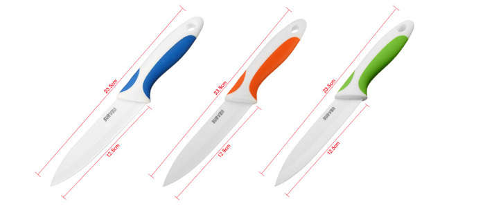 SURVEN 5 Inch Ceramic Knife Paring Fruit Vegetable Utility Chef Ceramic Knife