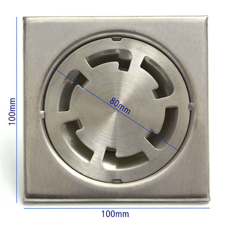Bathroom Square Stainless Steel Floor Drain Water Strainer Fliter