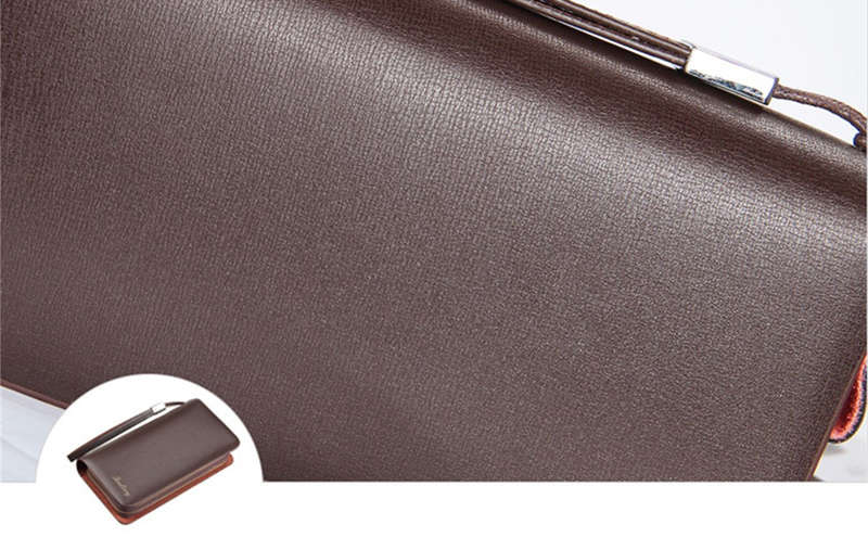 Multifunctional PU Leather Zipper Safety Rope Card Bag Clutch Long Purse Wallet Handbag Phone Bag