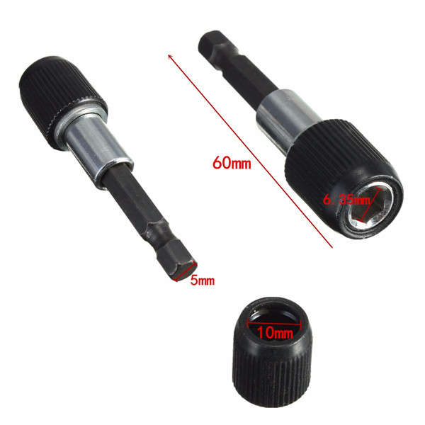 1/4 Inch 60mm Quick Release Hex Shank Screwdriver Bit Holder