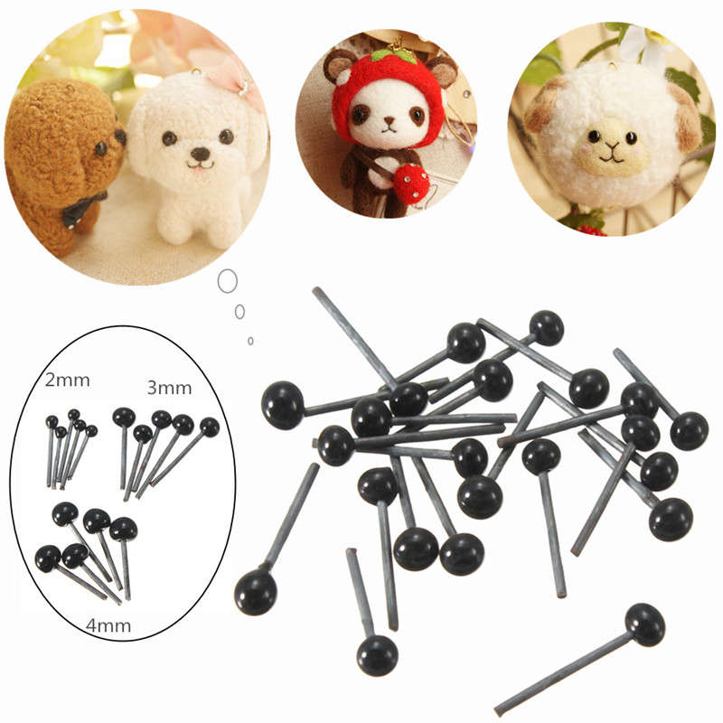 150Pairs 2 3 4mm Children Kids DIY Glass Eyes Needle Felting Bear Teddy Dolls Puppet Animals Handcra