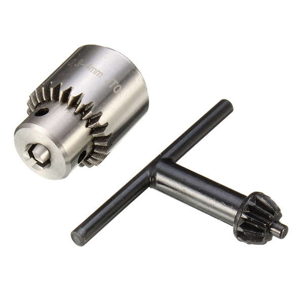 0.3-4mm Electric Drill Chuck Adaptor Rotary Tool Grinder Folder Shaft with Key