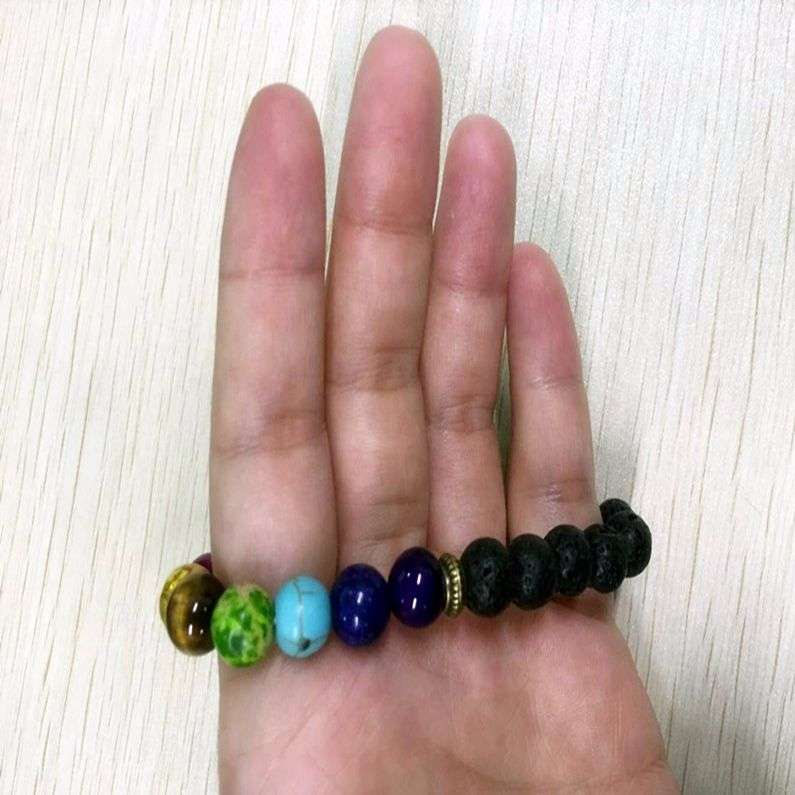 Black Lava Beads Bracelet