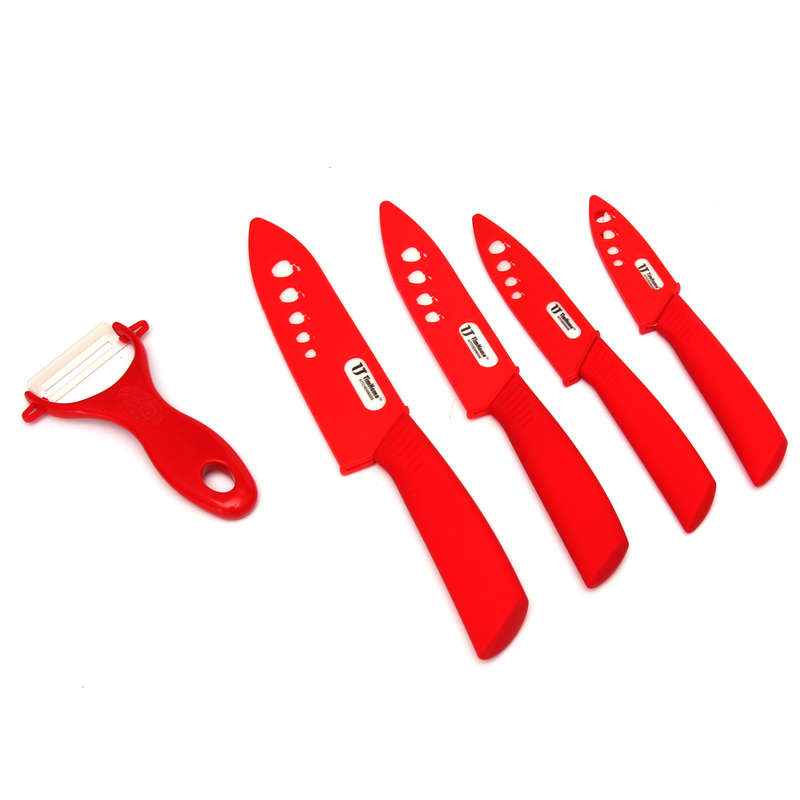 5PCS Zirconia Ceramic Knife Kitchen Fruit Knife Peeler Cover Kitchen Knife Set
