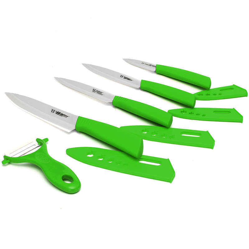5PCS Zirconia Ceramic Knife Kitchen Fruit Knife Peeler Cover Kitchen Knife Set