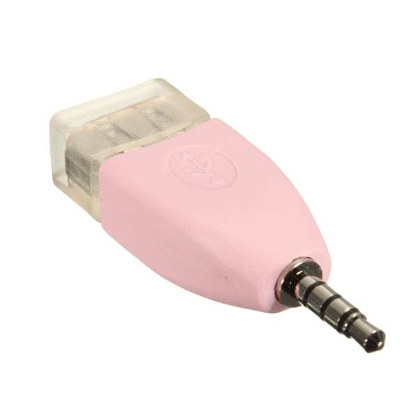 Car Male AUX Audio Plug Jack to USB 2.0 Female Converter Adapter 3.5mm