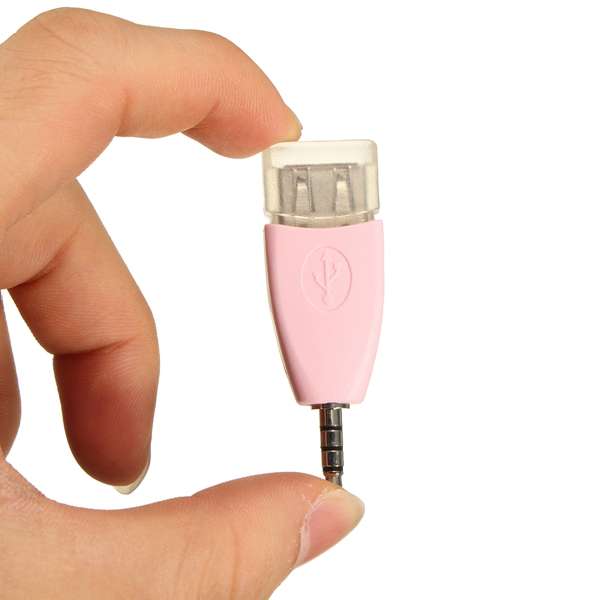 Car Male AUX Audio Plug Jack to USB 2.0 Female Converter Adapter 3.5mm
