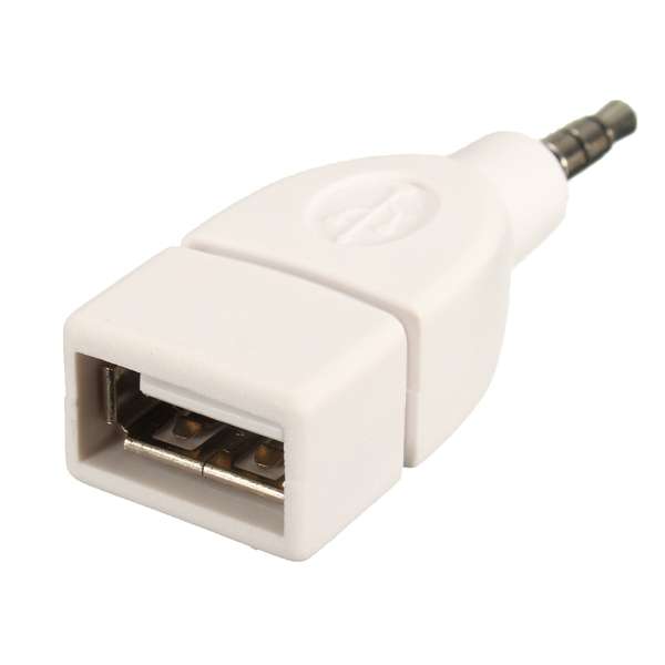Car Male AUX Audio Plug Jack to USB 2.0 Female Converter Adapter 3.5mm
