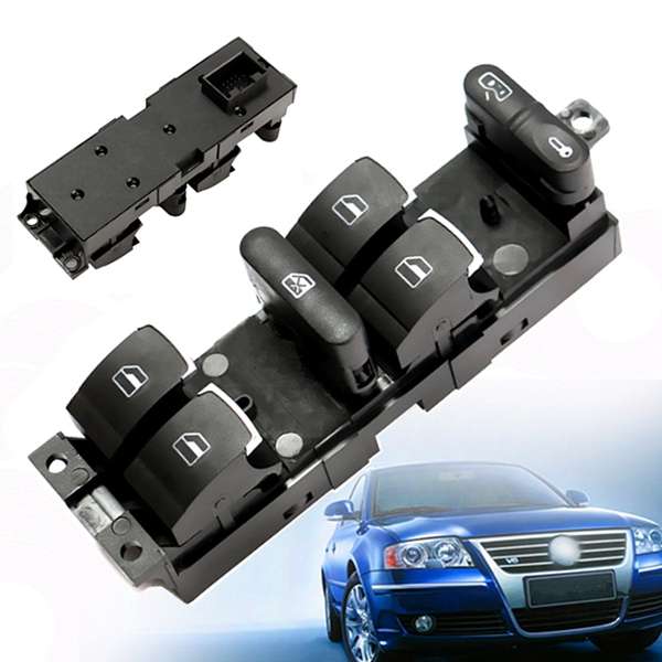 Car Master Power Window Switch Chrome for VW Bora Jetta Golf GTI MK4 Passat