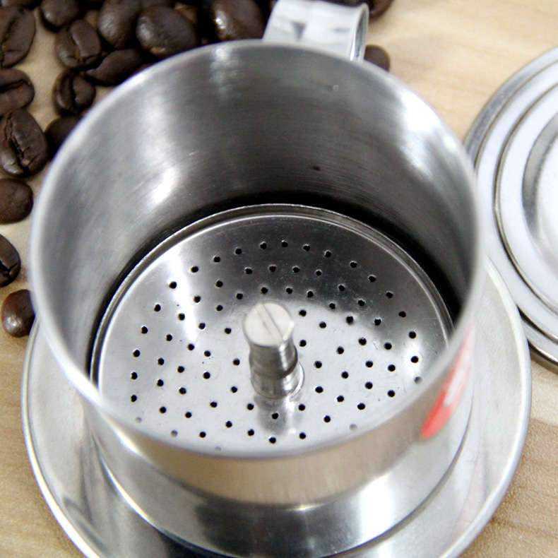 Vietnamese-style Stainless Steel Coffee Drip Pot Filter Coffee Maker Infuser Coffee Drip Pot
