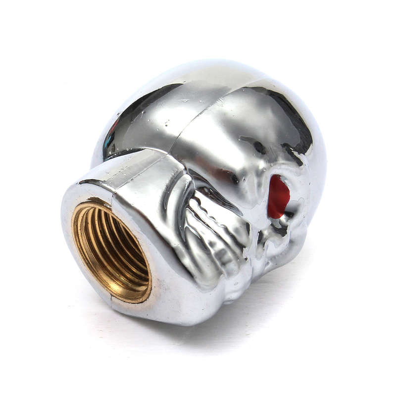 4 Pcs Skull Head Expression Car Tire Tyre Dust Stem Air Valve Caps