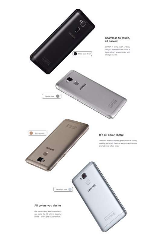 DOOGEE Y6 5.5 Inch Fingerprint 2GB RAM 16GB ROM MTK6750 Octa Core 4G Smartphone