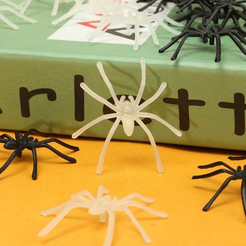 20pcs Halloween Spider Prop Insects Joking Toys Party Decor  Bugs Decor