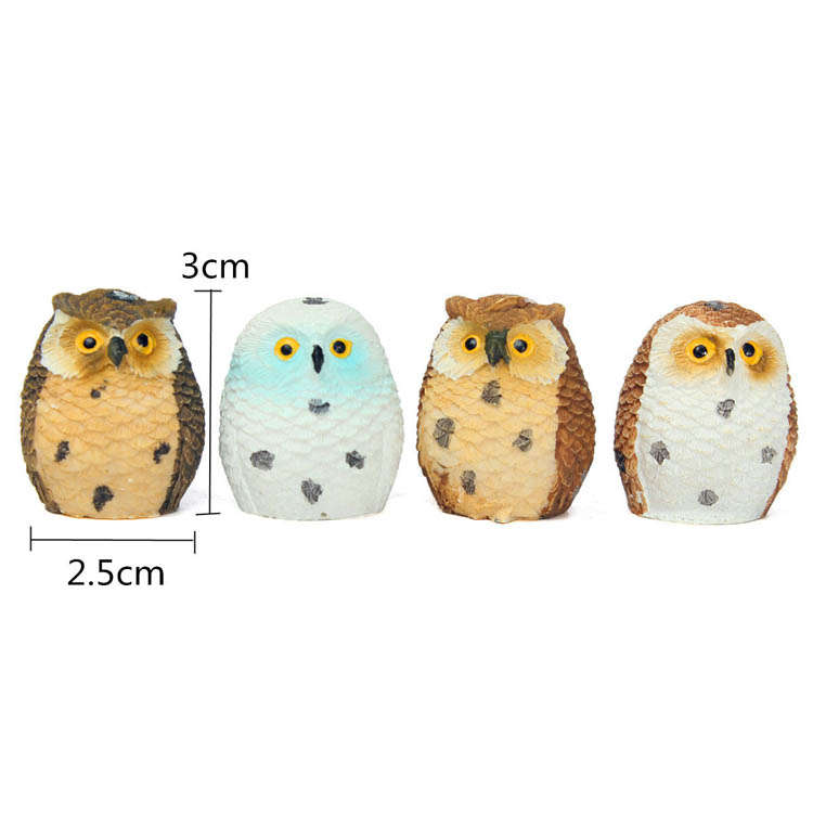 micro landscape owl decoration