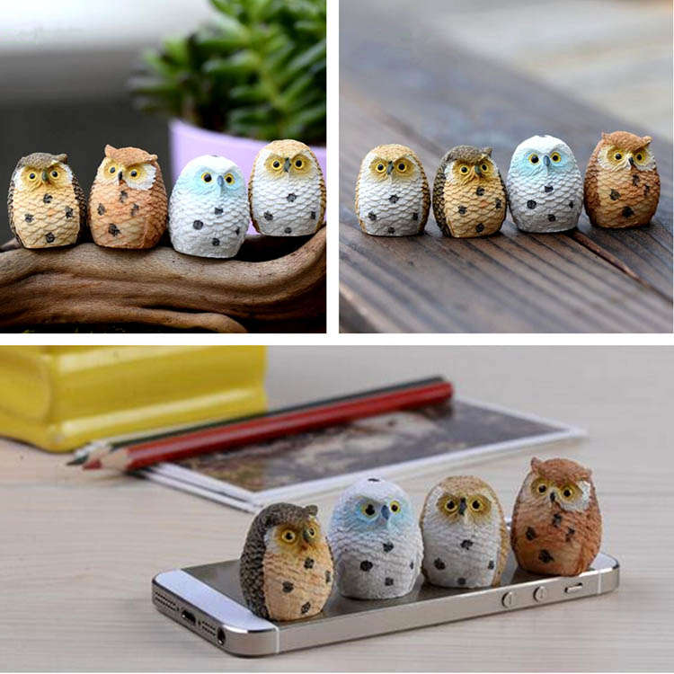 micro landscape owl decoration