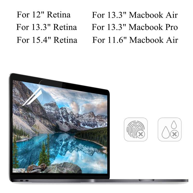 PET Clear Transparent Anti Glare Screen Protector For Macbook Air 11.6"/13.3" Pro 13.3" Retina 13.3"
