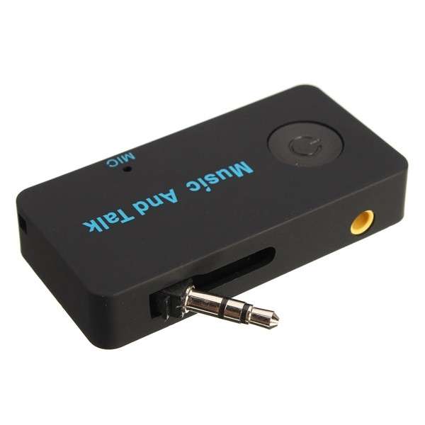 Wireless Bluetooth 3.5mm Fold Jack AUX Audio Stereo Music Receive Adapter Mic