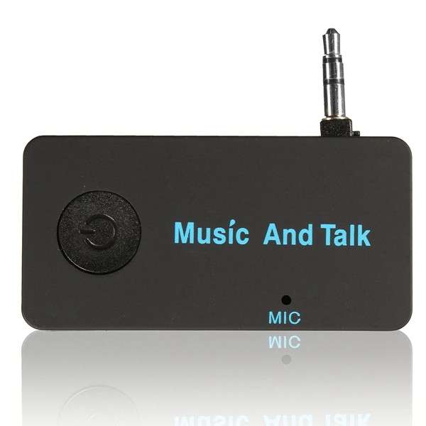 Wireless Bluetooth 3.5mm Fold Jack AUX Audio Stereo Music Receive Adapter Mic