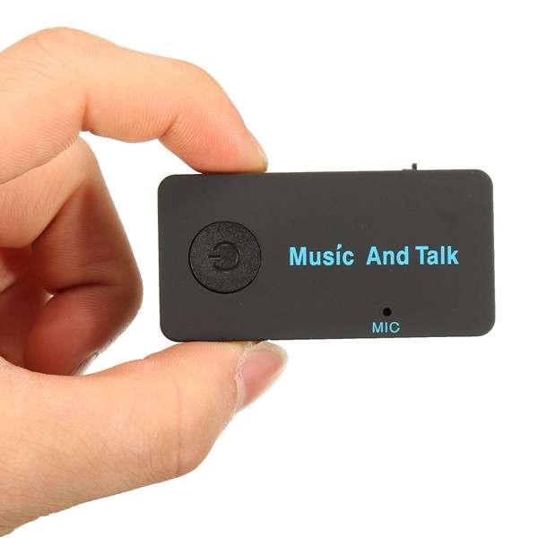 Wireless Bluetooth 3.5mm Fold Jack AUX Audio Stereo Music Receive Adapter Mic