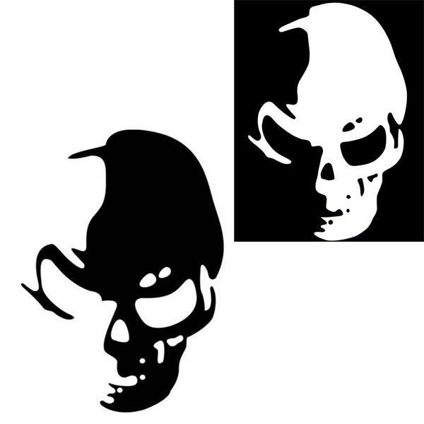 Car Sticker Skull Ghost Reflective Decal Car Decoration 14cm*10cm