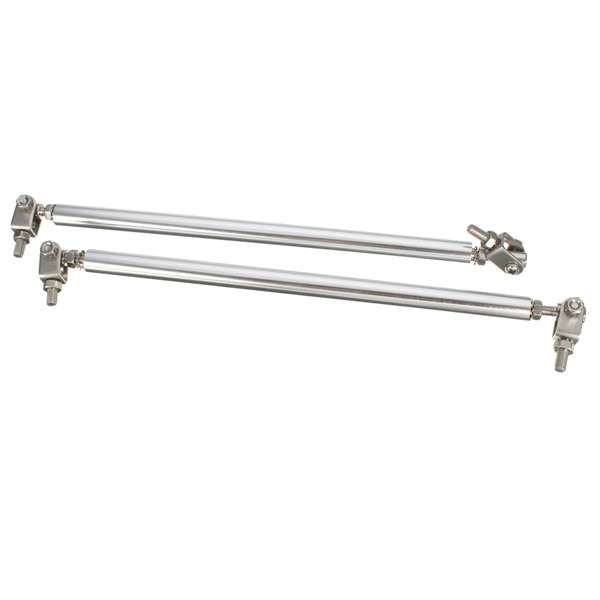 Adjustable Front Rear Frame Bumper Protector Splitter Rod Support 11 inch-13 inch Silver