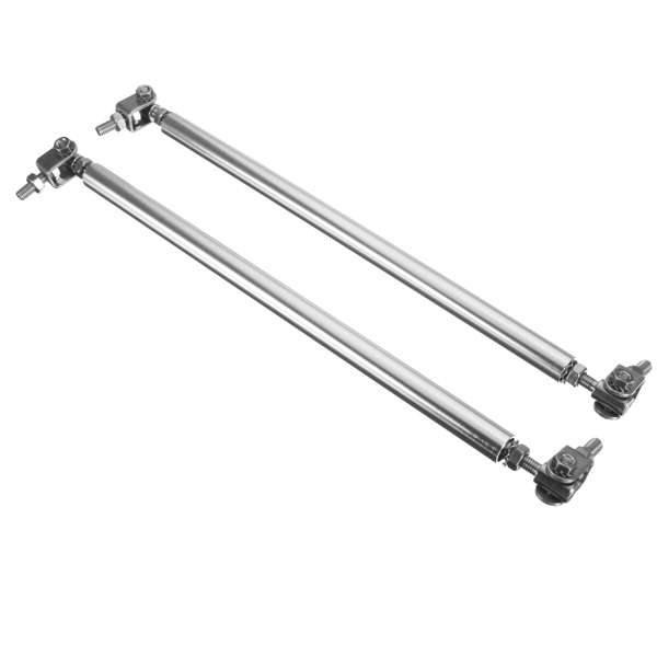 Adjustable Front Rear Frame Bumper Protector Splitter Rod Support 11 inch-13 inch Silver