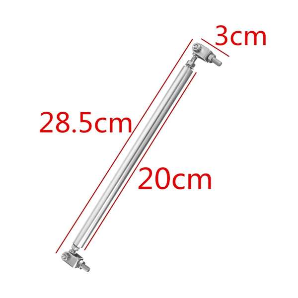Adjustable Front Rear Frame Bumper Protector Splitter Rod Support 11 inch-13 inch Silver