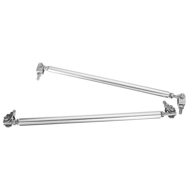 Adjustable Front Rear Frame Bumper Protector Splitter Rod Support 11 inch-13 inch Silver