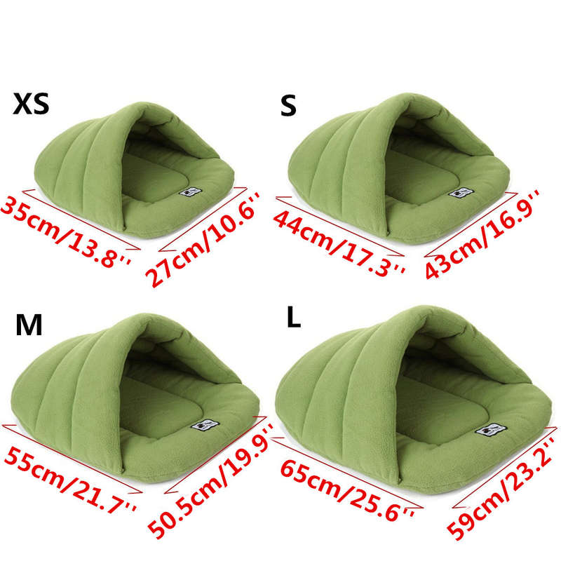 Pet Cat Dog Sleeping Bag Cushion Warm Comfortable House Kennel Bed