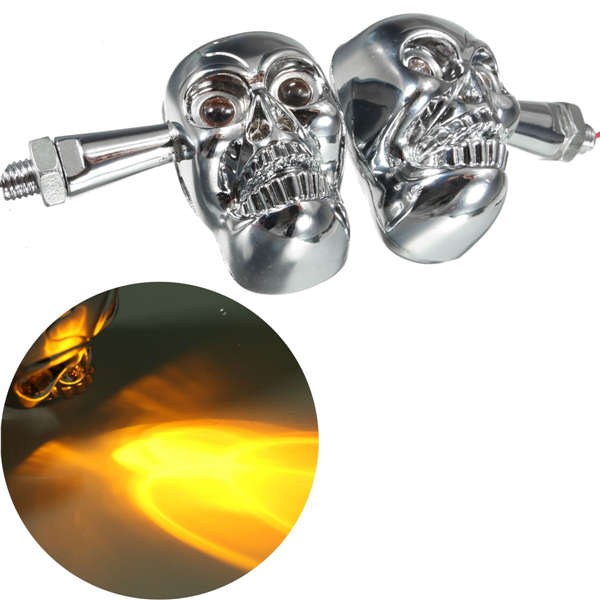 skull turn signal light