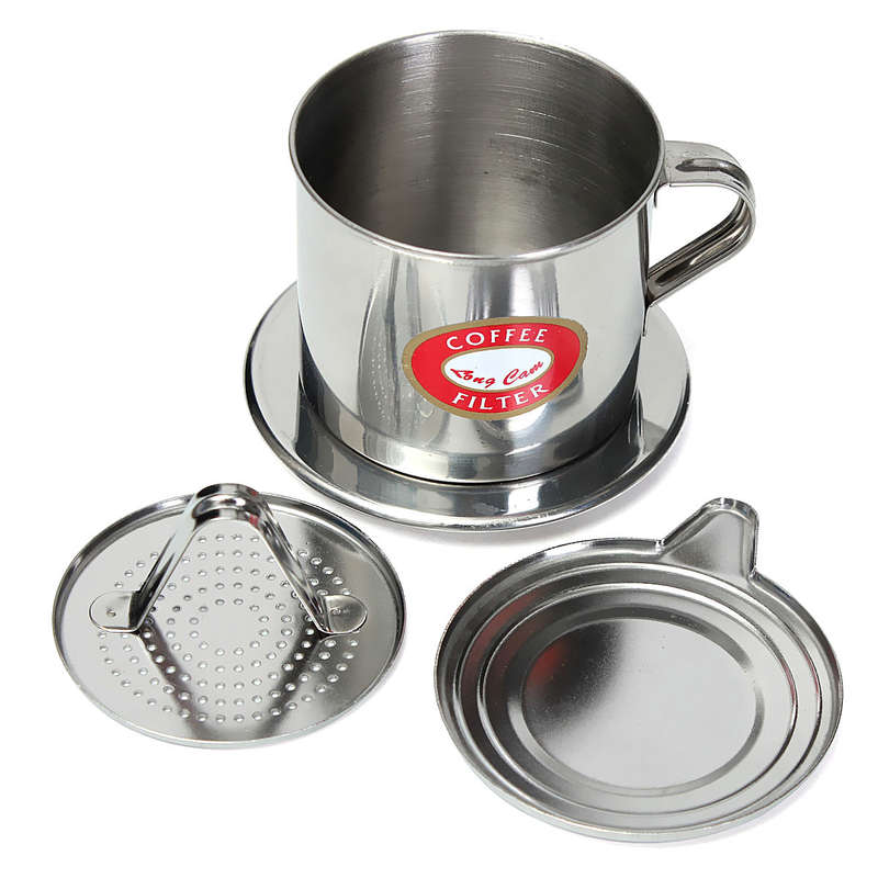 Vietnamese-style Stainless Steel Coffee Drip Pot Filter Coffee Maker Infuser Coffee Drip Pot