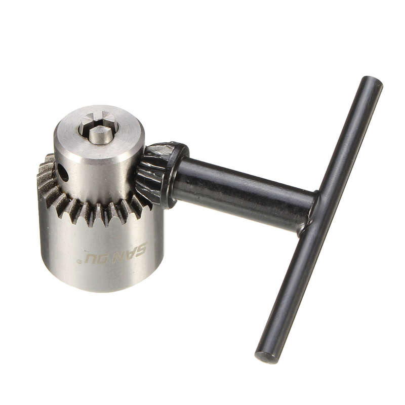 0.3-4mm Electric Drill Chuck Adaptor Rotary Tool Grinder Folder Shaft with Key