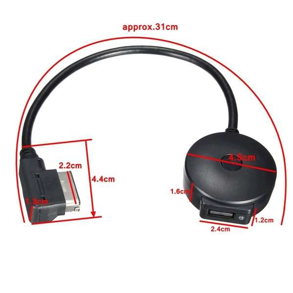 Car Wireless Bluetooth v4.0 Music Adapter Wiring Harness USB Charger for Audi VW