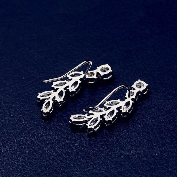Crystal Leaf Earrings
