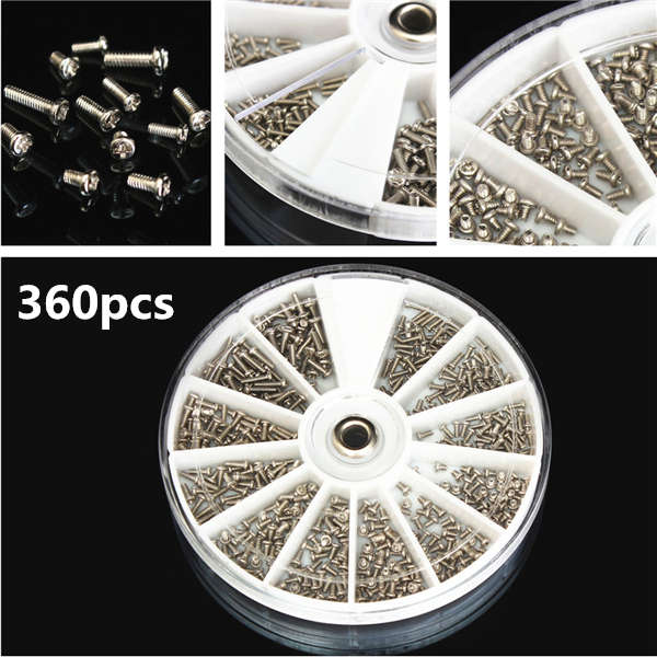 M1/M1.2/M2 360pcs Glasses Clock Small Stainless Steel Screws 12 Specifications